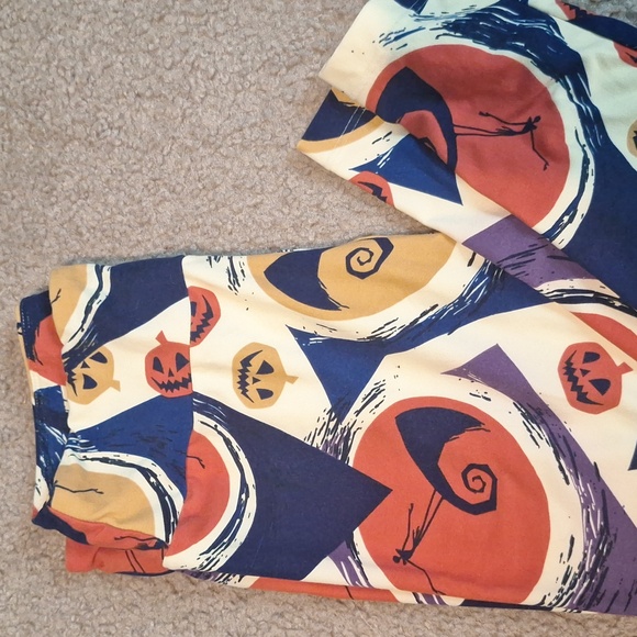 Lularoe disney NBC Nightmare Before Christmas leggings one size. *like new* - Picture 2 of 4